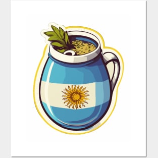 Yerba Mate Argentina Flag Posters and Art